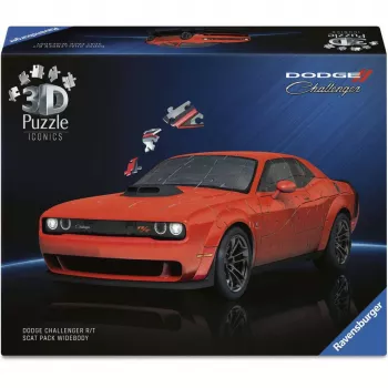 3D puzzle Ravensburger Dodge Challenger R/T Scat Pack Widebody – séria Iconics, modelová stavebnica