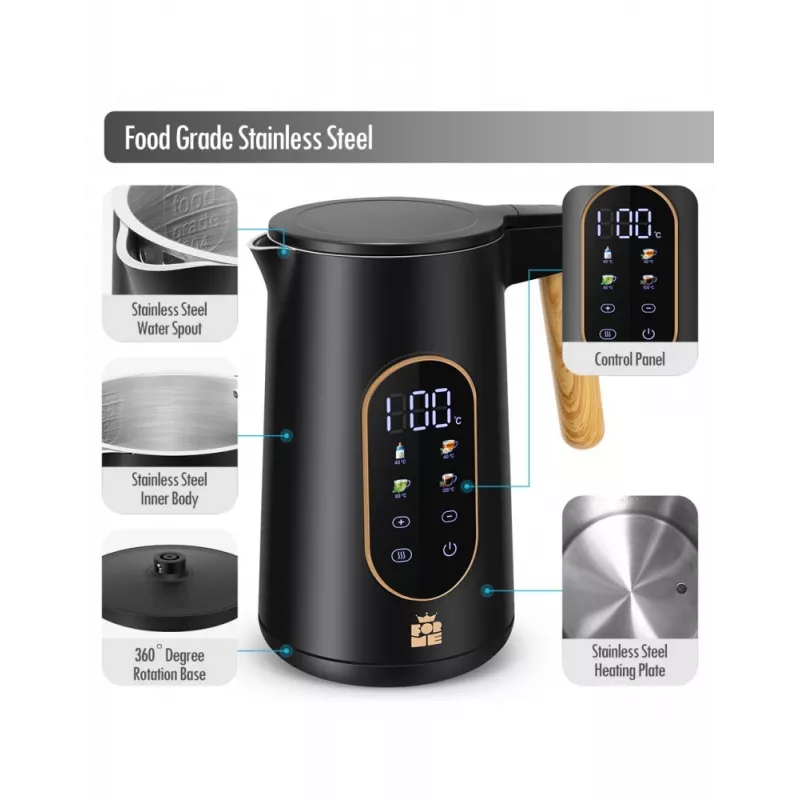 Elektrická kanvica Forme FKG-5017 1,7 l 2200 W strieborná