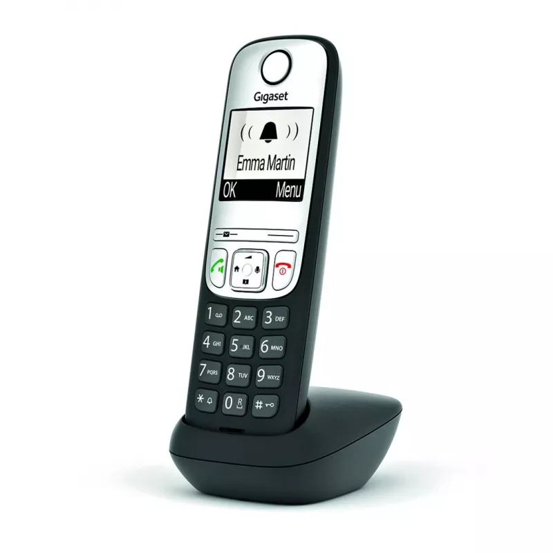 Gigaset A690HX analógový/DECT telefón identifikácia volajúceho čierny, strieborný