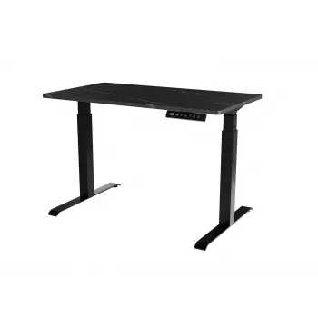 Cama Meble elektricky výškovo nastaviteľný stôl MOON 121x67 cm, obdĺžniková doska z drevotriesky, 72–120 cm čierny/san sebastian