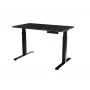 Cama Meble elektricky výškovo nastaviteľný stôl MOON 121x67 cm, obdĺžniková doska z drevotriesky, 72–120 cm čierny/san sebastian