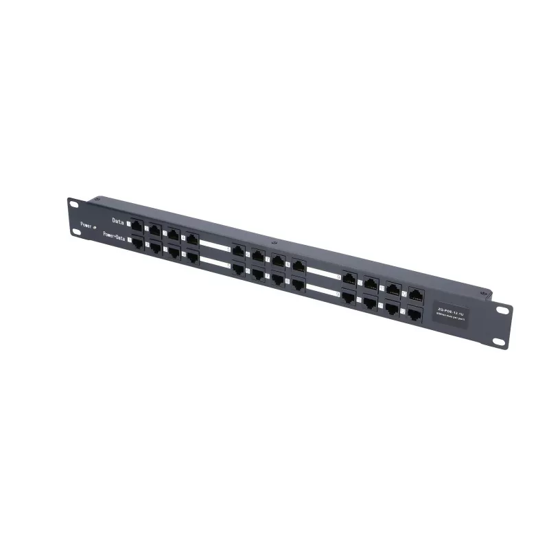 Extralink PoE injektor 12 port 12x 100Mb/s RJ45, Rackmount