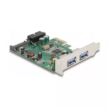 DeLOCK karta PCI Express x1 na 2 x USB 3.2 Gen 1 Type-A + 1 x interný 19-pinový header