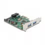 DeLOCK karta PCI Express x1 na 2 x USB 3.2 Gen 1 Type-A + 1 x interný 19-pinový header
