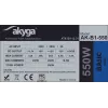 Akyga Basic AK-B1-550 ATX napájací zdroj 550 W, 120 mm ventilátor, pasívne PFC, sivý