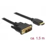 Adaptér video kábla DeLOCK 85583 1,5 m DVI-D HDMI typ A čierny