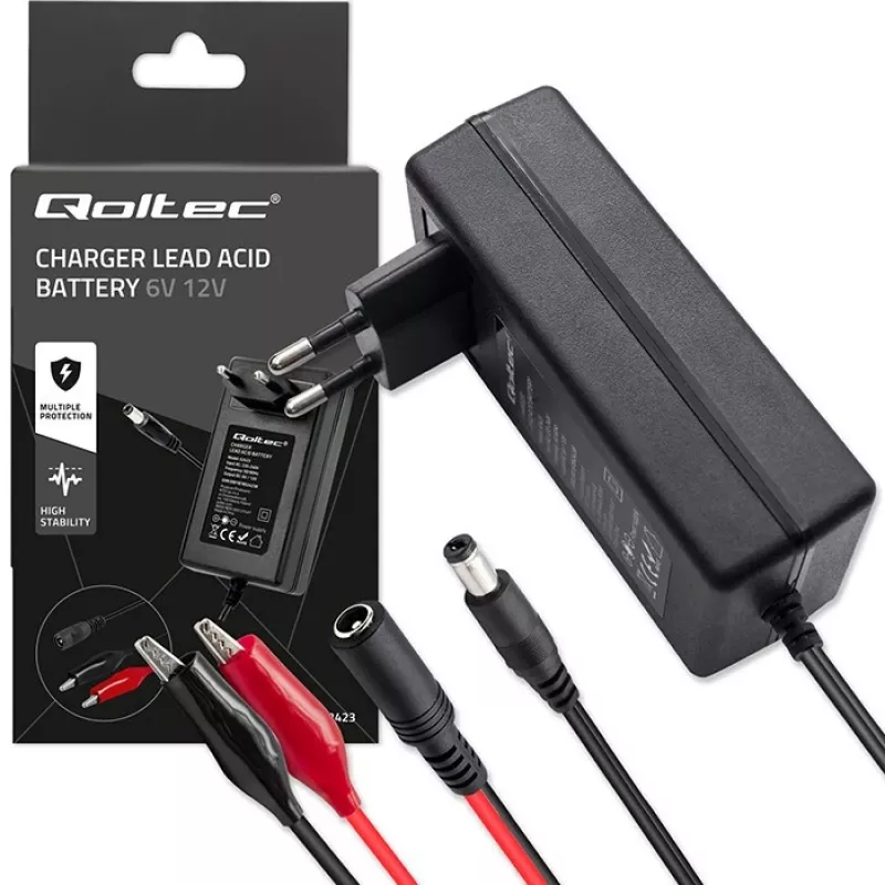 Nabíjačka batérií QOLTEC 52423 pre AGM/GEL/STD batérie 6V/12V 1,5A