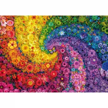Farbenwirbel-Blüten, puzzle 2000 dielov