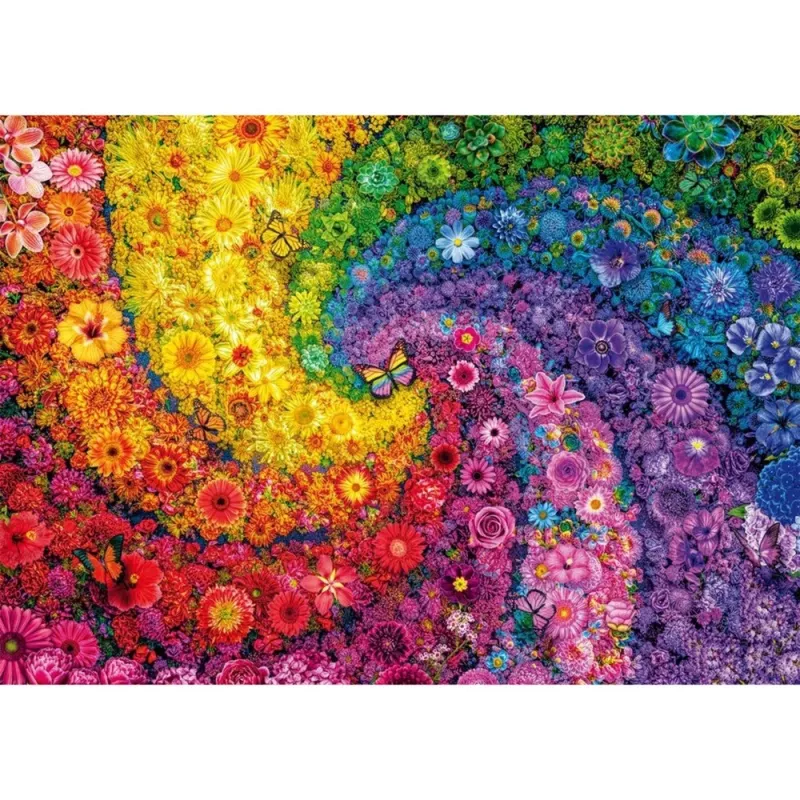 Farbenwirbel-Blüten, puzzle 2000 dielov