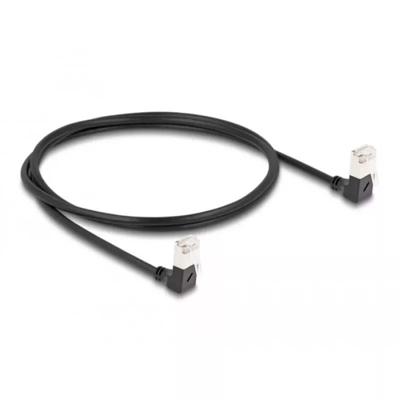 Sieťový kábel DeLOCK RJ45 Cat.6A 1 m čierny