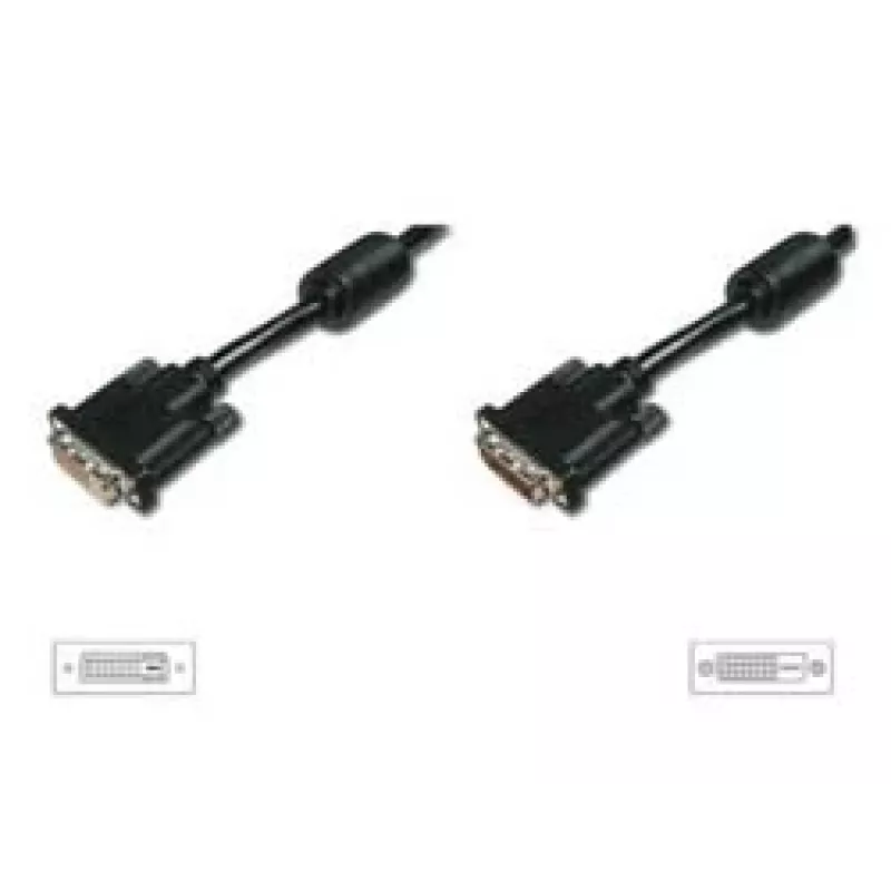 DIGITUS DVI-D predlžovací kábel 2 m, DVI-D na DVI-D, čierny