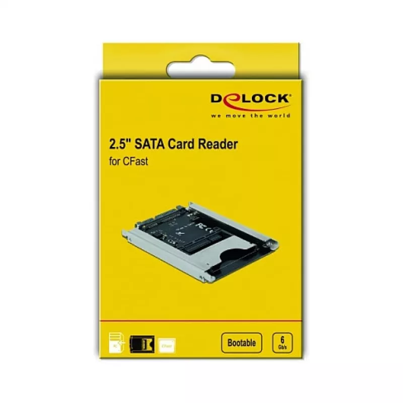 Čítačka kariet DeLOCK 91753 SATA interná sivá
