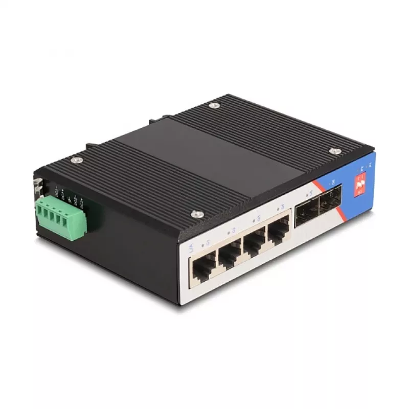 Neřízený switch DeLOCK 88015 Gigabit Ethernet 4 porty čierny