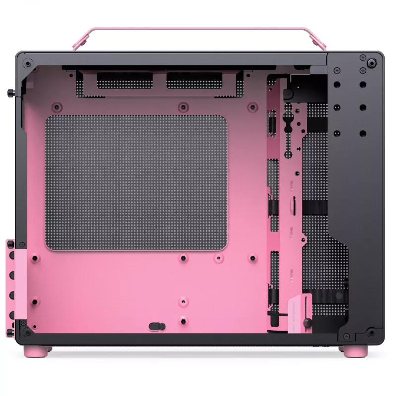Jonsplus MATX Handle Case Z20 čierno-ružová – Mini/Micro/Flex-ATX skriňa s rukoväťou