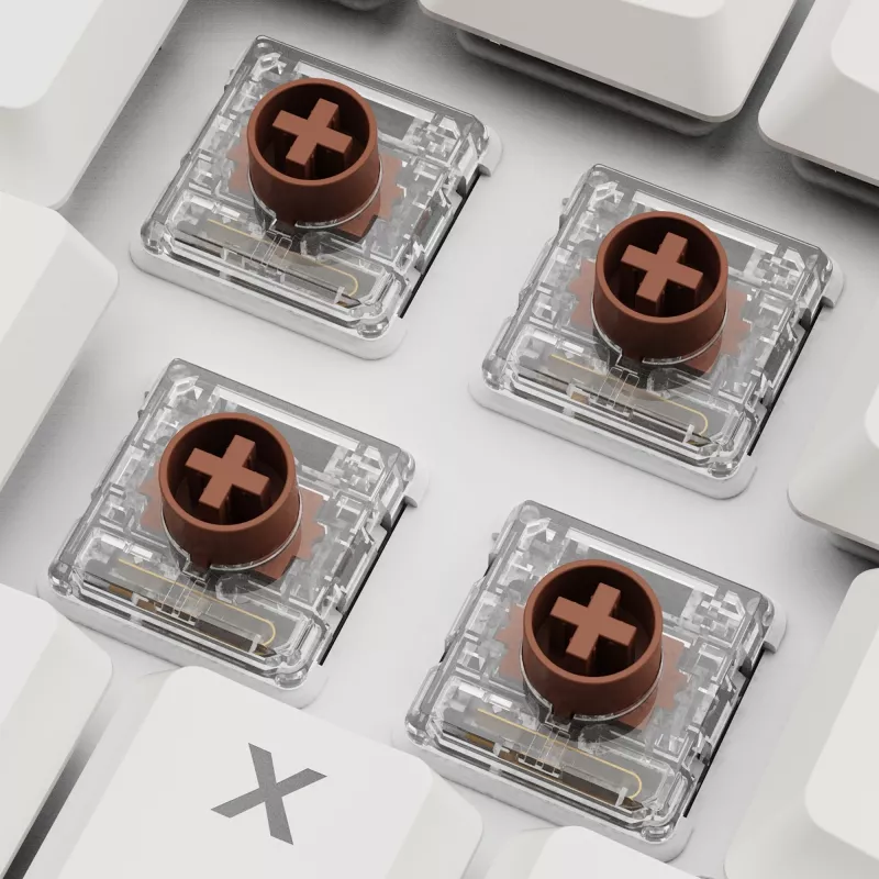 Sharkoon PureWriter W65 bezdrôtová klávesnica, QWERTZ nemecká, biela, Kailh Choc V2 Red