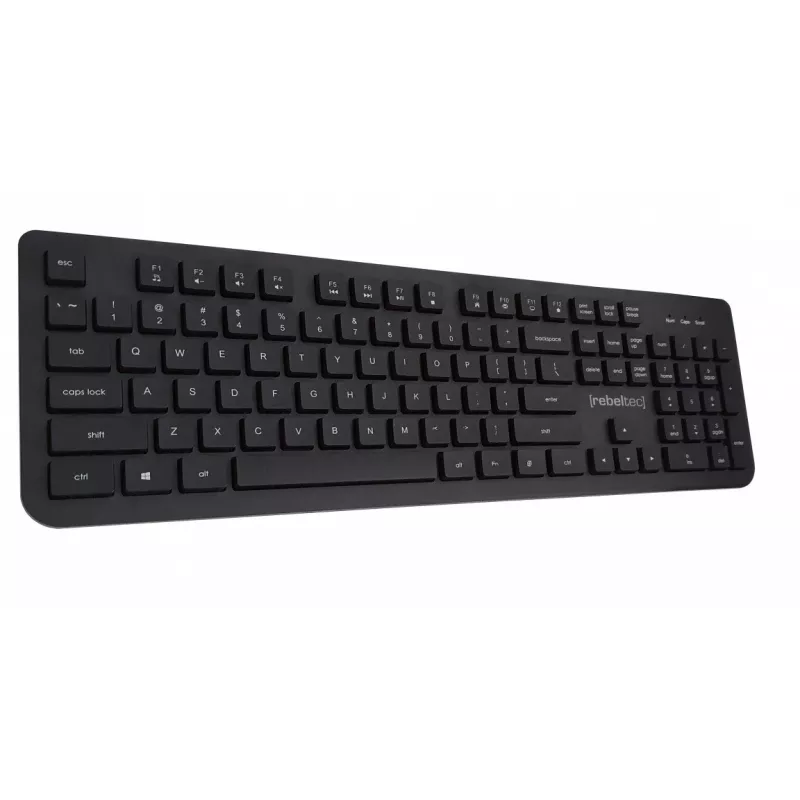 USB multimediálna klávesnica Rebeltec RBLKLA00042 – Full-Size, čierna