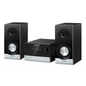 Domáci audio mikrosystém BLAUPUNKT MS40.2BT — 2×50 W RMS, Bluetooth, CD, USB, HDMI ARC, optický vstup, LED displej (čierny)