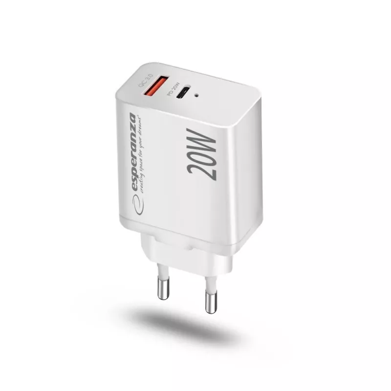 Esperanza EZC105W napájací adaptér 20W biely