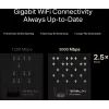 Stolný router MERCUSYS MR85X AX3000 Dualband‑Wi‑Fi 6, 3000 Mbit/s, 4 antény, 3 Gigabit‑LAN porty, čierny