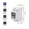 Jednofázový merač spotreby energie QOLTEC 50899 230 V 50 Hz, 5(60)A, trieda 1.0, LCD