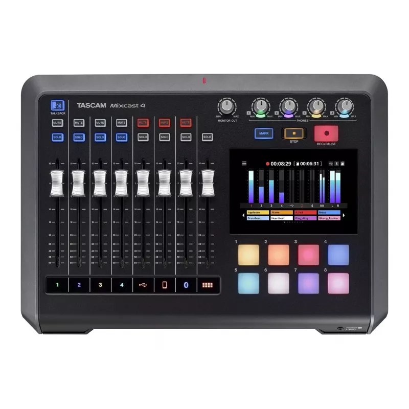 Tascam Mixcast 4 – mixpult na nahrávanie podcastov