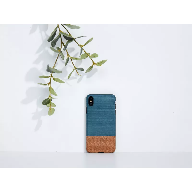 Puzdro na smartphone man and wood pre iPhone XS Max — Denim čierna