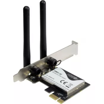 Inter-Tech DMG-32 - interná - bezdrôtová - PCI Express - Wi-Fi - 650 Mbit/s - čierna - strieborná (88888148)
