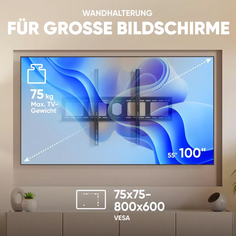 TV príslušenstvo nástenný držiak/55-100/SCHWARZ UF4-B Onkron