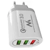 Nástenná nabíjačka MACLEAN MCE479W — 3-portová USB rýchlonabíjačka, 18W celkový výkon