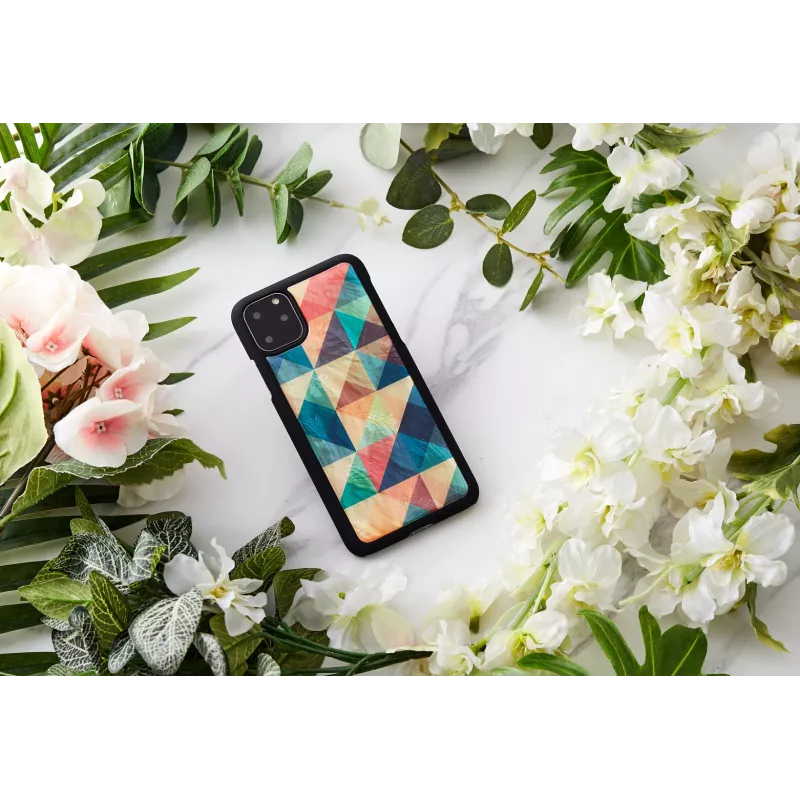 Puzdro na smartfón iKins pre iPhone 11 Pro Max — Mosaic čierne ochranné puzdro