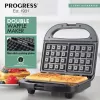 Dvojitá vaflovačka Progress EK5852PVDE – dvojité platne, nepriľnavý povrch, nastaviteľná teplota