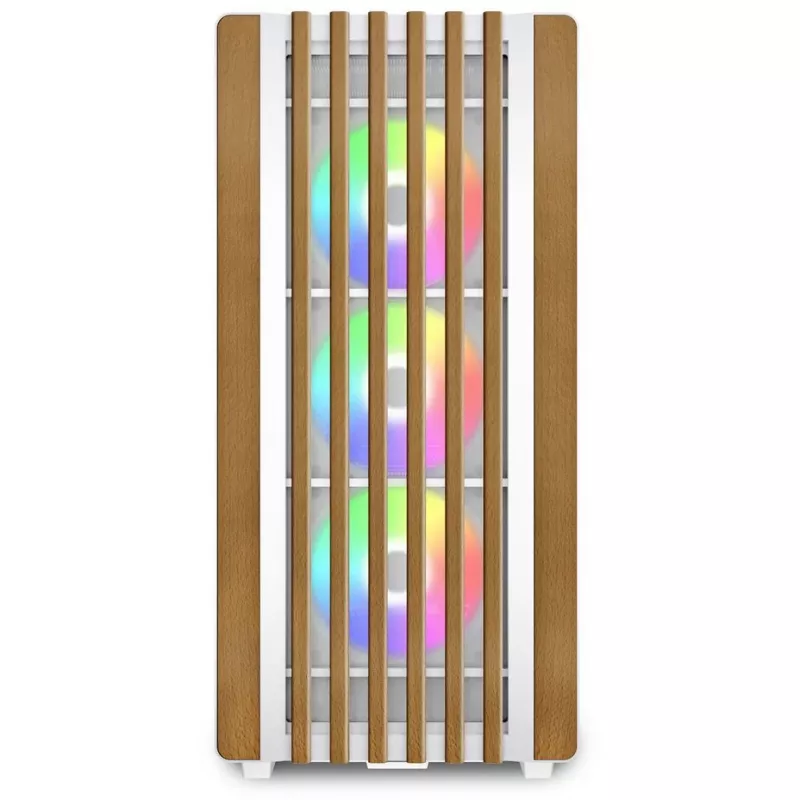 Sharkoon REBEL C70G RGB Full Tower biela, drevo