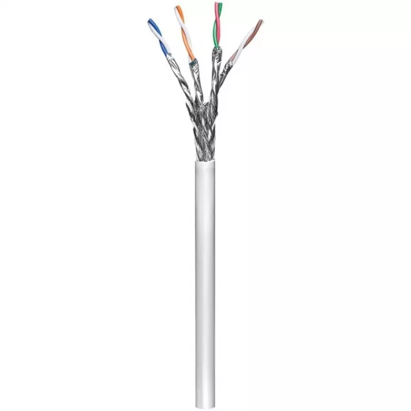 Wentronic Goobay CAT 6 sieťový kábel, S/FTP (PiMF), sivý, 305 m – CCA medená zmes, AWG 23/1 (solid), PVC (95696)