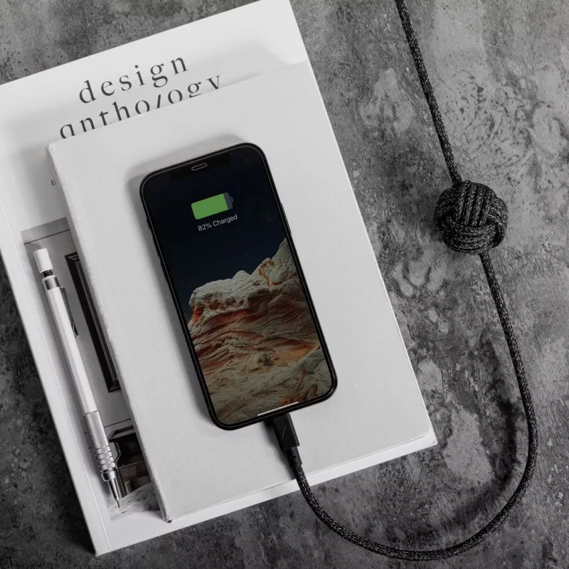 Kábel USB-C na Lightning Native Union Night kábel 3 m – čierny/sivý, dĺžka 3 m