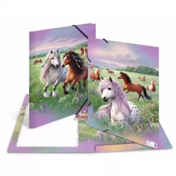 Rýchloviazač HERMA obálka s gumičkou A3 kartón Horse World
