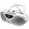 CD rekordér BLAUPUNKT BB14WH — CD rekordér s prehrávaním MP3, USB, LCD, hodiny, 2x1 W reproduktory, strieborná/biela