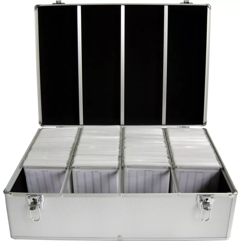 Box na disky MediaRange BOX78 pre 1000 diskov strieborný