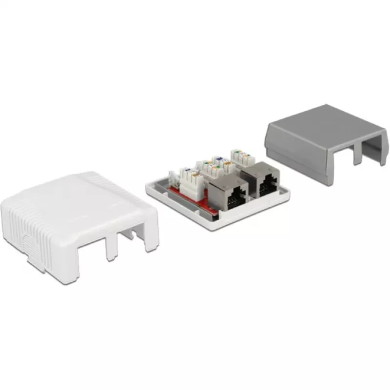 Nástenná zásuvka 2 x RJ-45 DeLOCK 86197