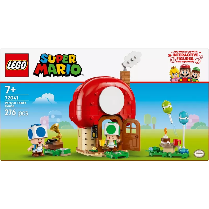 LEGO Super Mario Párty v Toadovom dome sada 72041 s interaktívnymi hracími funkciami