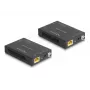 Sada AV vysielača a prijímača DELOCK 65955 — Cat6/Cat6a HDMI extender, až do 3840×2160, káblový, napájanie Micro-USB-B