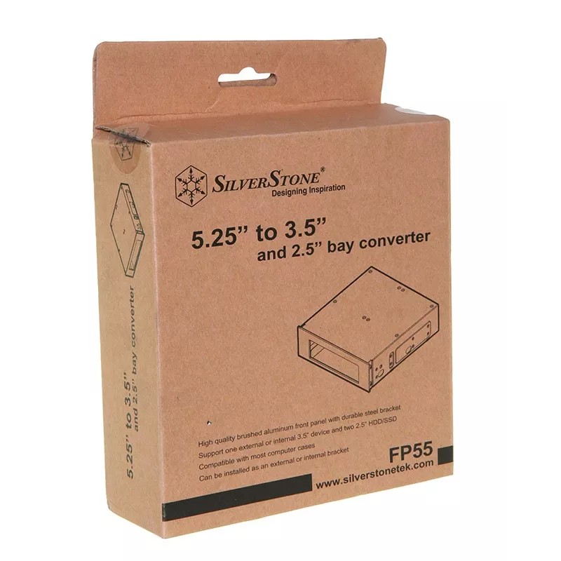 SilverStone FP55 - adaptér na uchytenie disku - 13,30 cm (5,25) na 3.5 / 2.5 - čierny