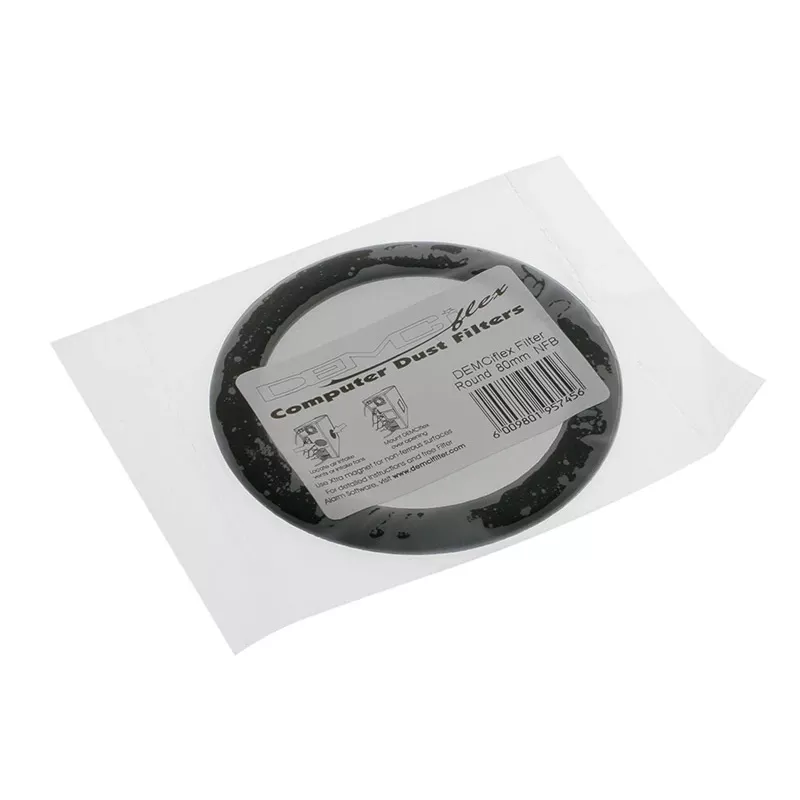 DEMCiflex protiprachový filter 80 mm, okrúhly – čierny/čierny