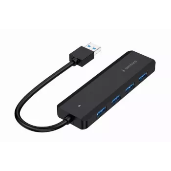 USB hub Gembird 4-port USB 3.1 (Gen 1) — 4 porty, USB 3.2 Gen 1 Type-A, 5V/2.1A, 109×30×10 mm, čierny