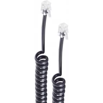 shiverpeaks ®-BASIC-S telefónny špirálový kábel k slúchadlu 2x 4P4C, biely, 4,0 m (BS70134)