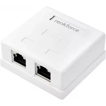 Renkforce sieťový adaptér na povrchovú montáž CAT 6 2-portový Biela (RF-4540914)