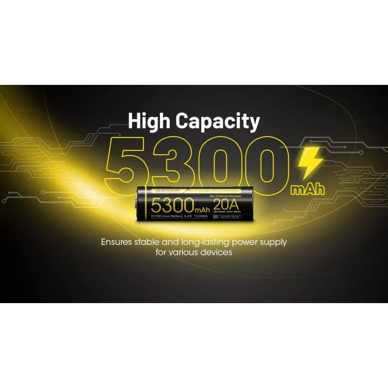 BATÉRIA NABÍJACIA LI-ION 3.6V/NL2153HPI(5300MAH) NITECORE