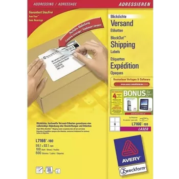 Avery Zweckform Avery - biela - 99,1 x 93,1 mm 600 etikiet (100 listov x 6)