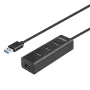 UNITEK Y-3089V01 rozbočovač rozhraní USB 3.2 Gen 1 (3.1 Gen 1) Type-A 5000 Mbit/s čierny
