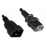 Microconnect PE030605 napájací kábel čierny 0,5 m C13 konektor samica C20 konektor samica