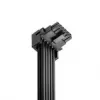 CableMod Basics univerzálny 12V 2x6 kábel, 90° konektor, 16-pin na 16-pin - čierny, 60 cm, Var. B